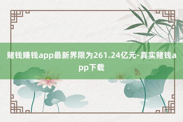 赌钱赚钱app最新界限为261.24亿元-真实赌钱app下载