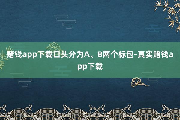 赌钱app下载口头分为A、B两个标包-真实赌钱app下载