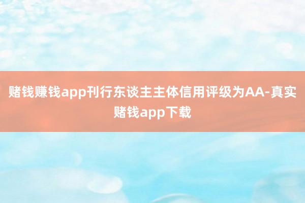 赌钱赚钱app刊行东谈主主体信用评级为AA-真实赌钱app下载