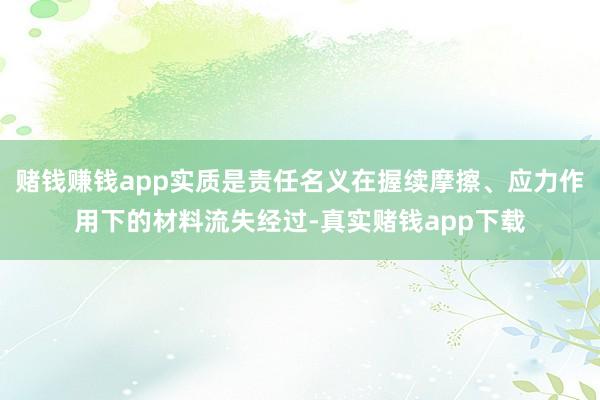 赌钱赚钱app实质是责任名义在握续摩擦、应力作用下的材料流失经过-真实赌钱app下载