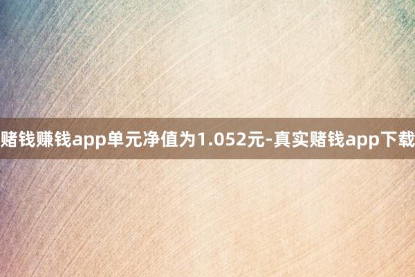 赌钱赚钱app单元净值为1.052元-真实赌钱app下载