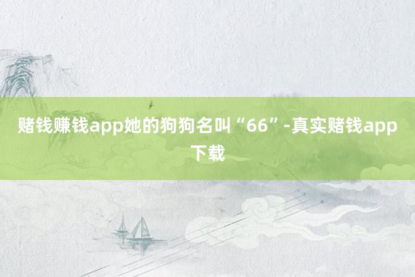 赌钱赚钱app她的狗狗名叫“66”-真实赌钱app下载