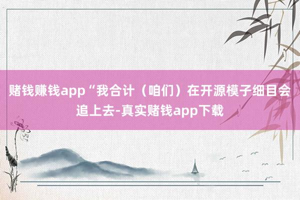 赌钱赚钱app“我合计(咱们)在开源模子细目会追上去-真实赌钱app下载