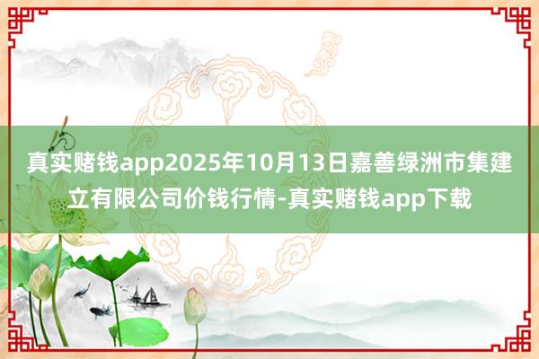 真实赌钱app2025年10月13日嘉善绿洲市集建立有限公司价钱行情-真实赌钱app下载