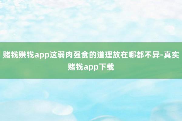赌钱赚钱app这弱肉强食的道理放在哪都不异-真实赌钱app下载