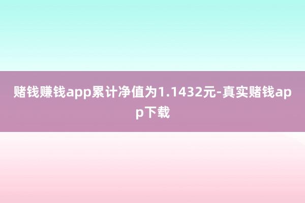 赌钱赚钱app累计净值为1.1432元-真实赌钱app下载
